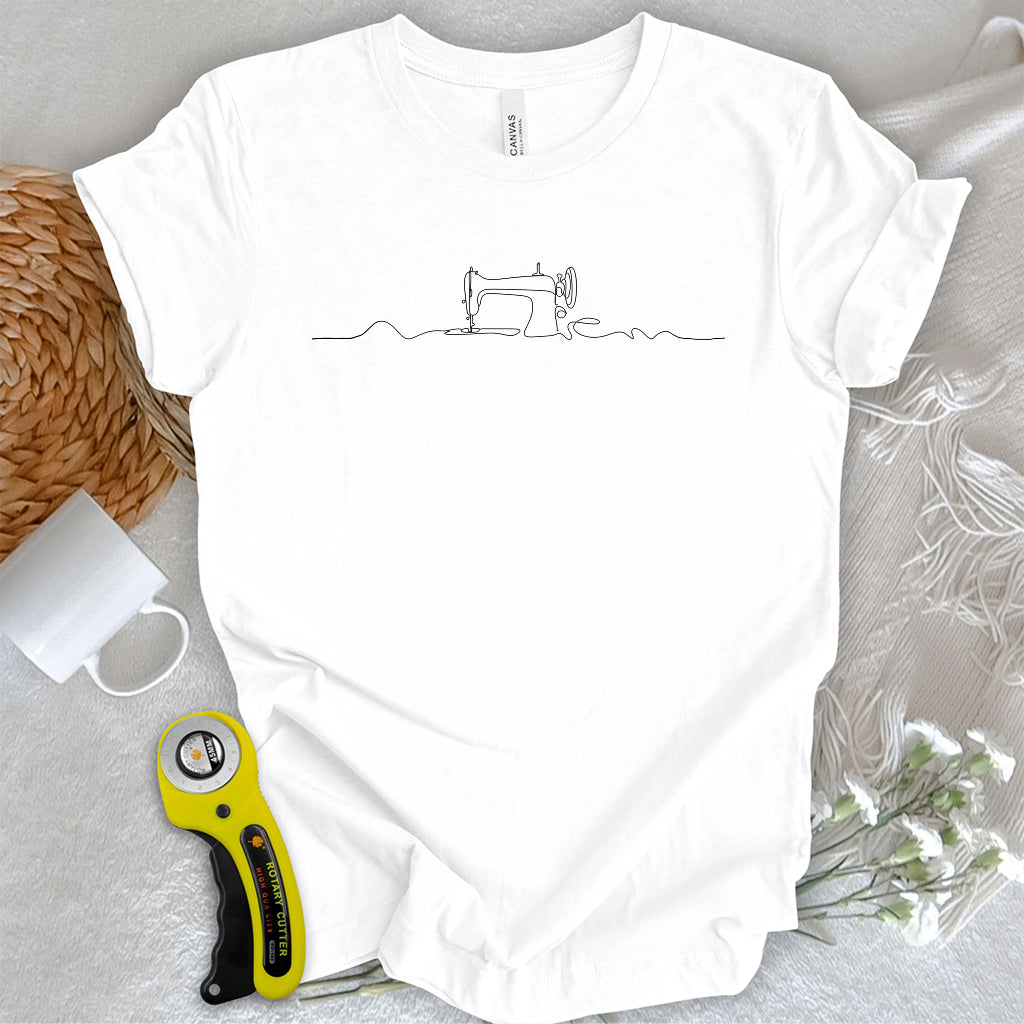 Minimalist sewing machine T-shirt