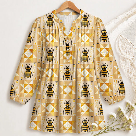 Honey Bee Quilt Blouse