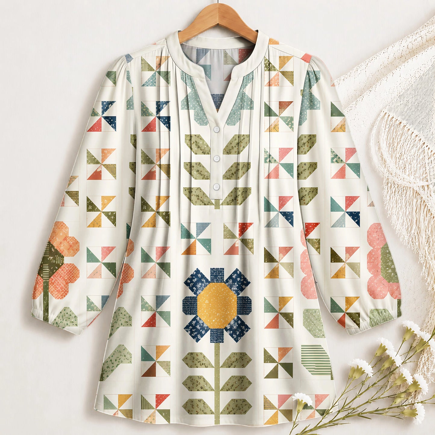Blooming Quilt Garden Blouse
