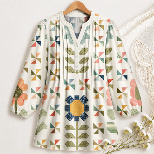 Blooming Quilt Garden Blouse