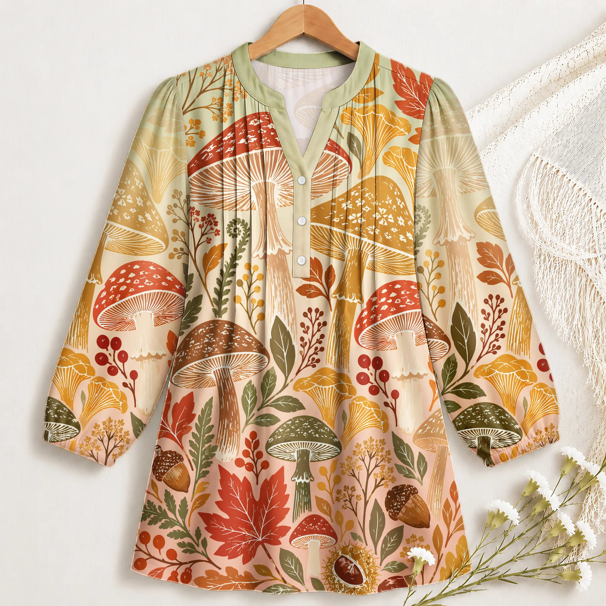 Cozy Autumn Forest Blouse