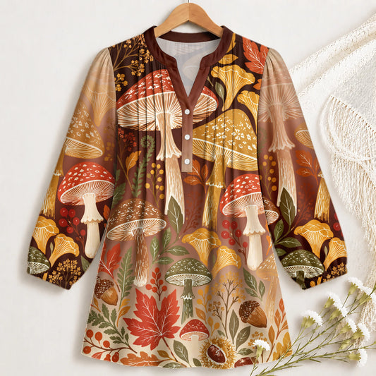Cozy Autumn Forest Blouse