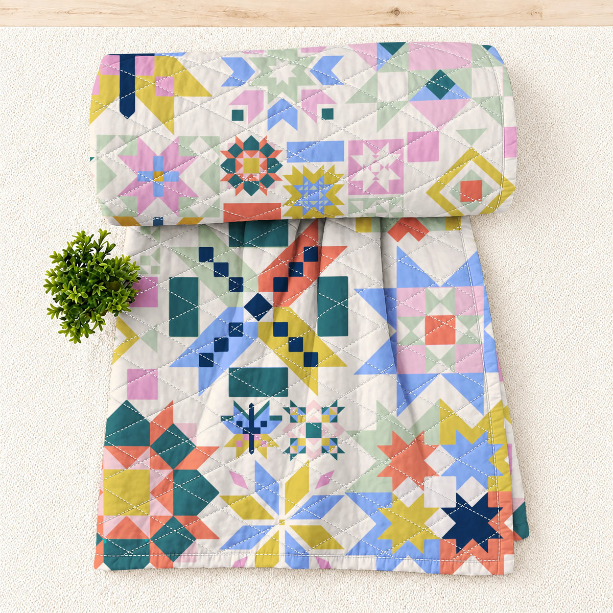 Prismatic Patchwork Blanket