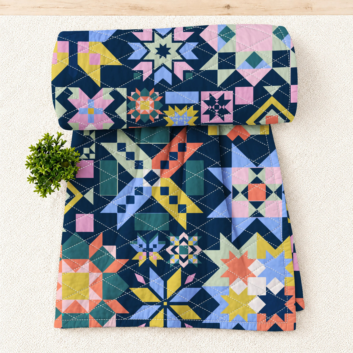 Prismatic Patchwork Blanket