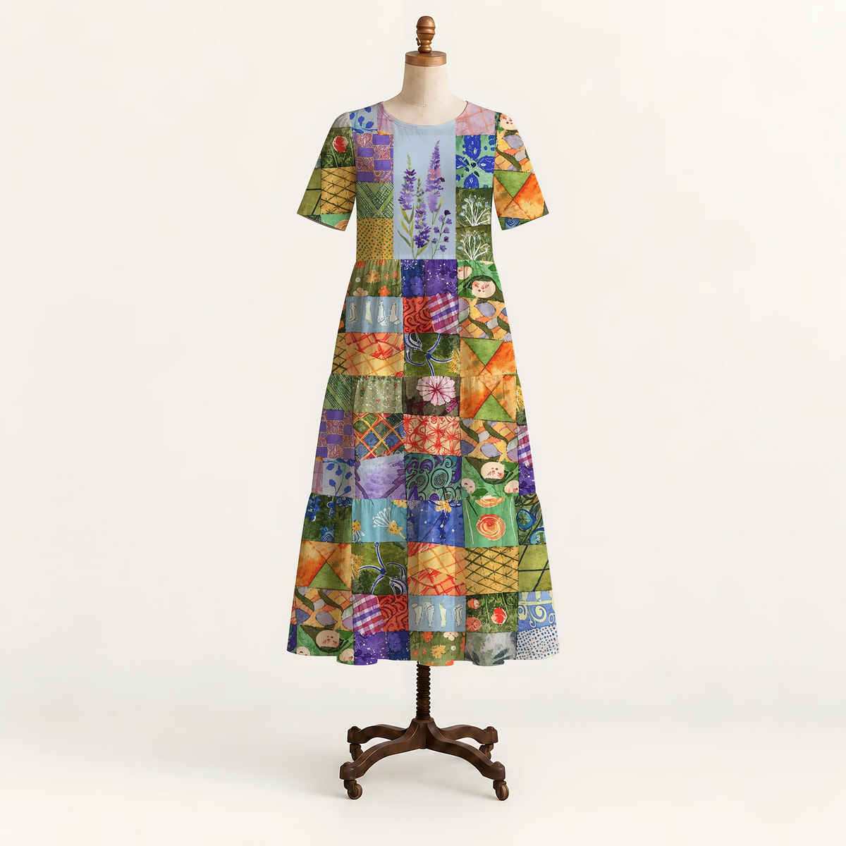 The Patchwork Garden Long Dress