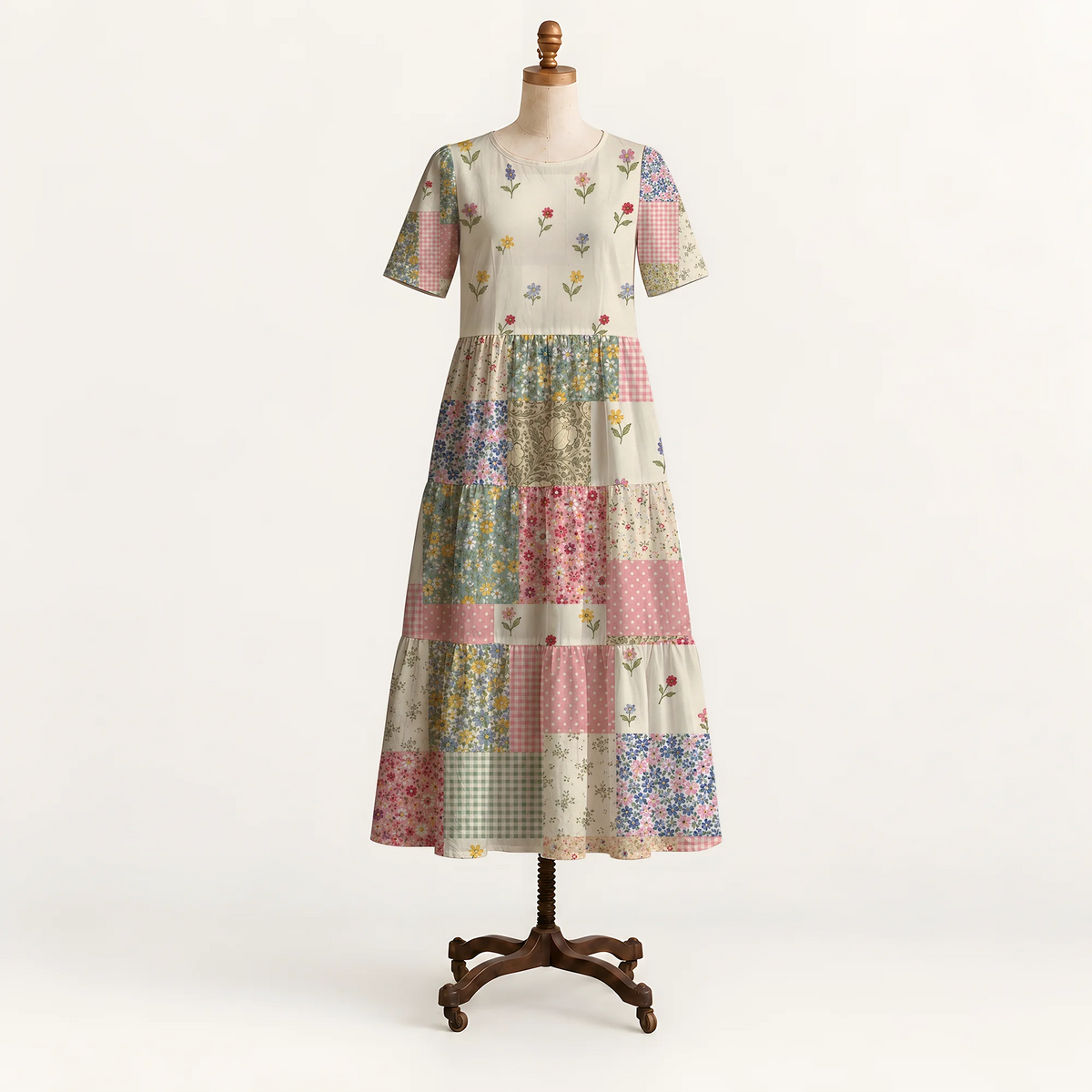 Garden Memory Quilt Long Dress