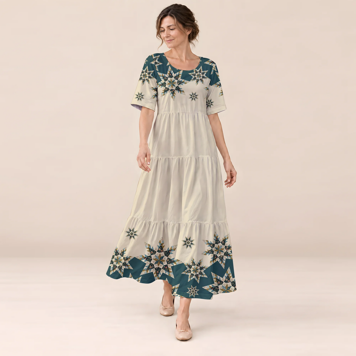 Winter Bloom Heritage Long Dress
