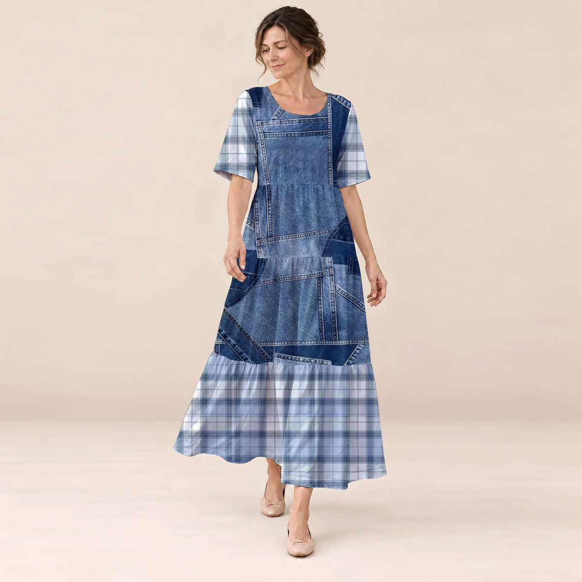 Country Stitch Long Dress