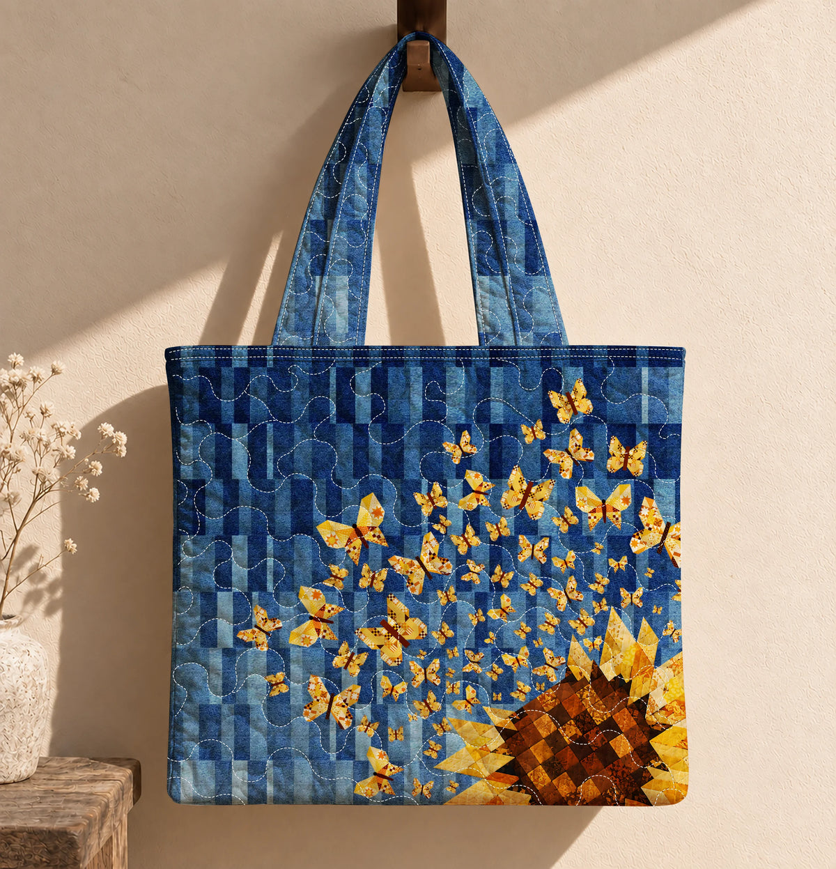 Blue Ocean Sunflower Tote