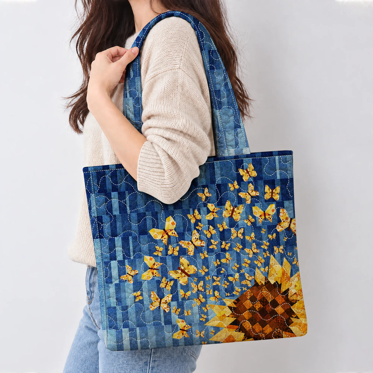 Blue Ocean Sunflower Tote