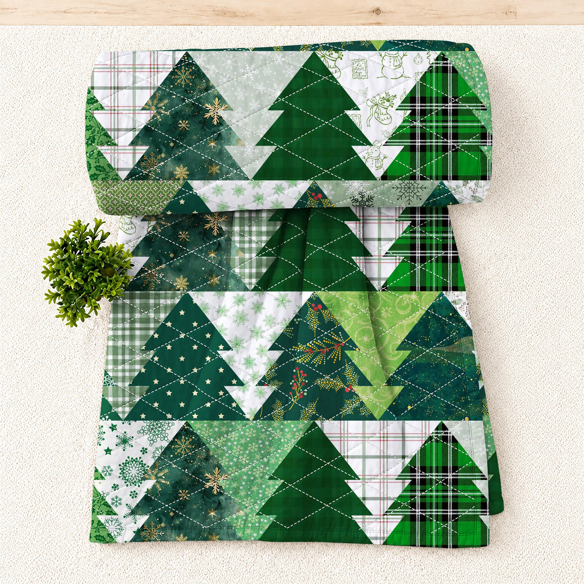 Festive Forest Throw Blanket