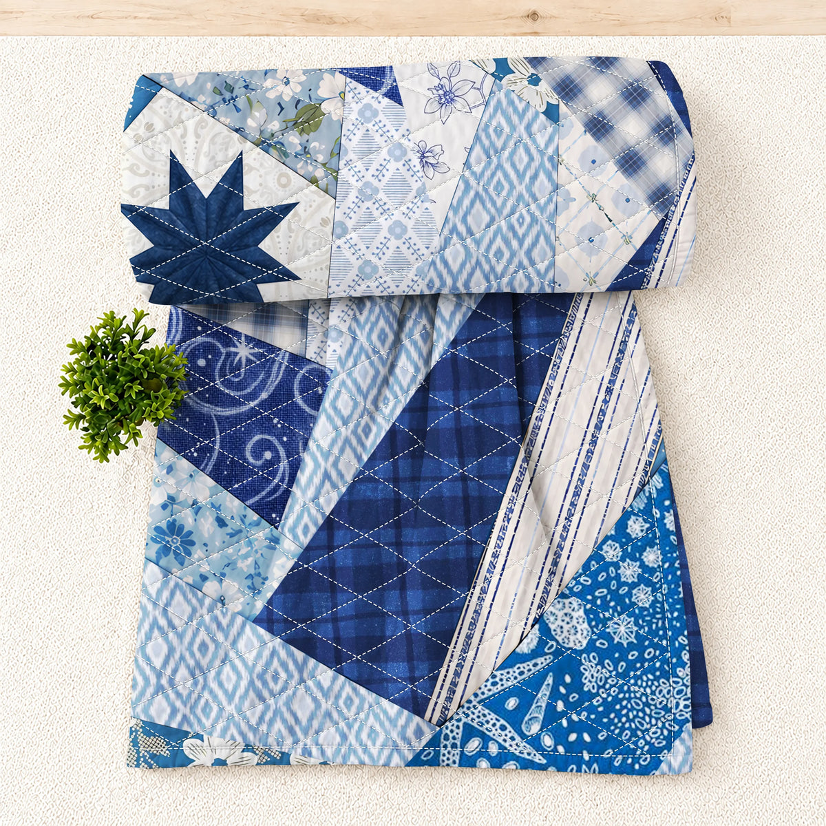 Midnight Starburst Quilt Blanket