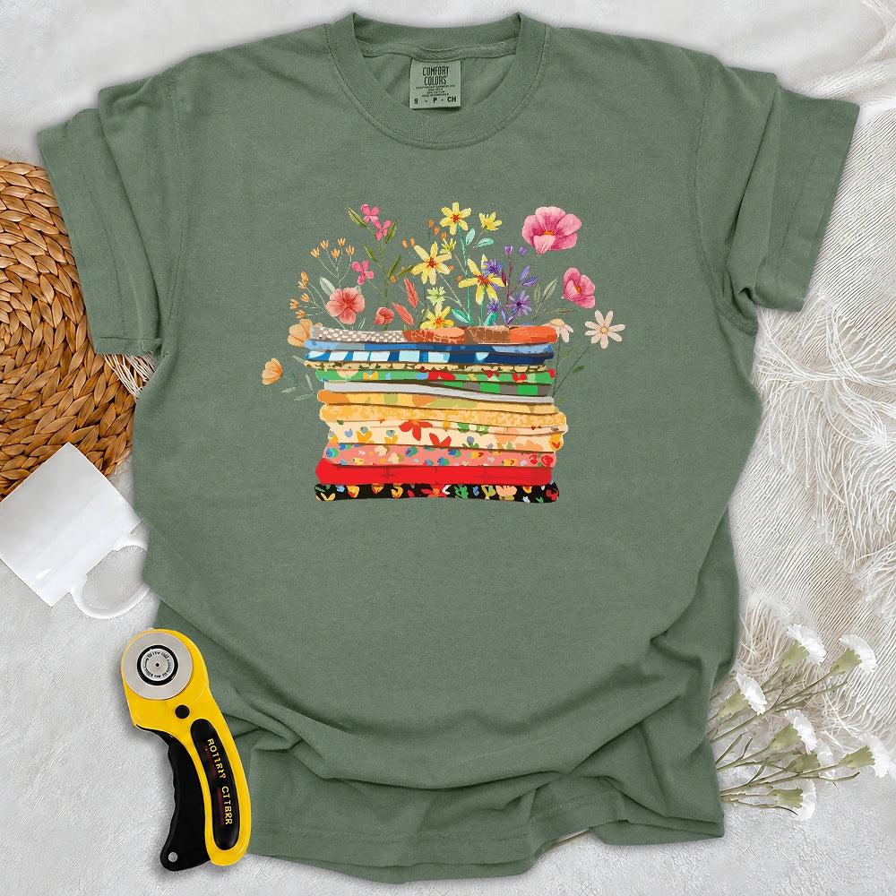 Comfort Colors Floral Fabric T-shirt