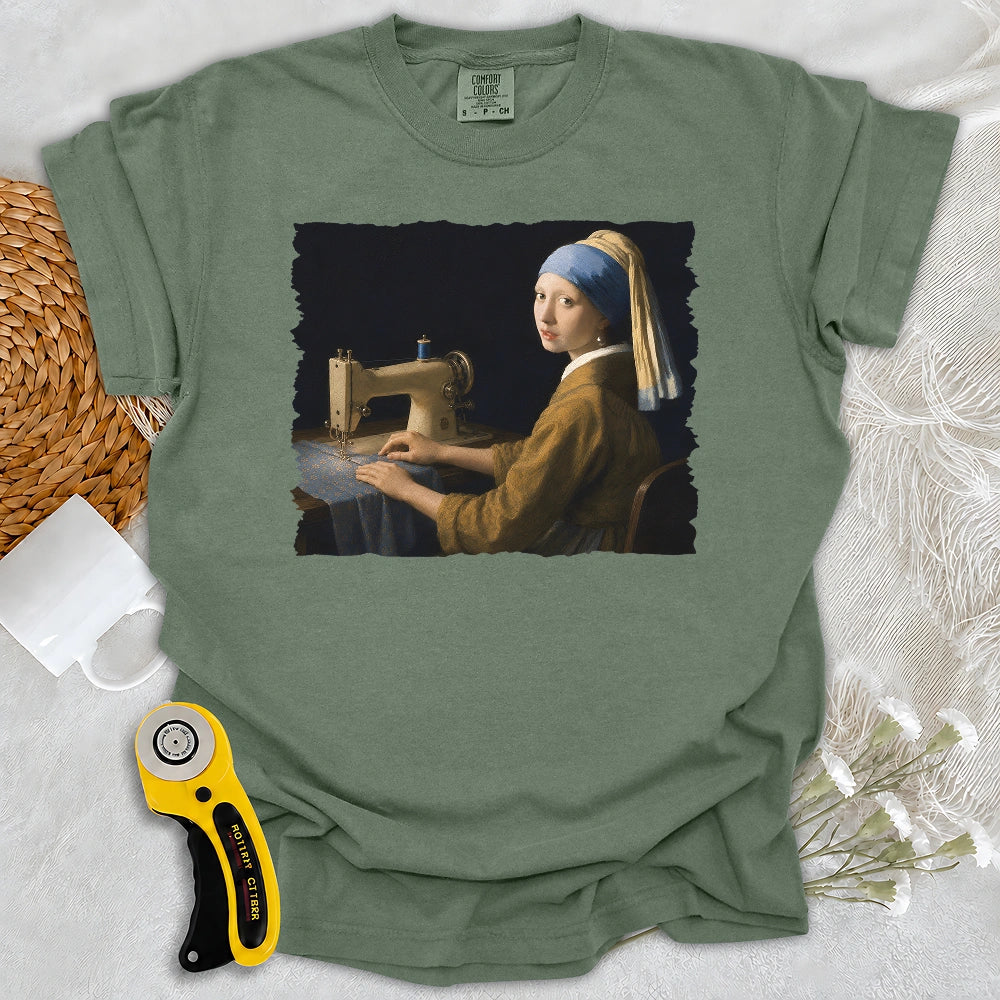 Comfort Colors Girl With A Sewing Machine T-shirt