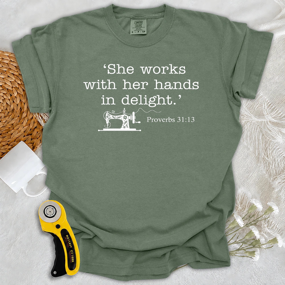 Comfort Colors Sewing In Bible T-shirt
