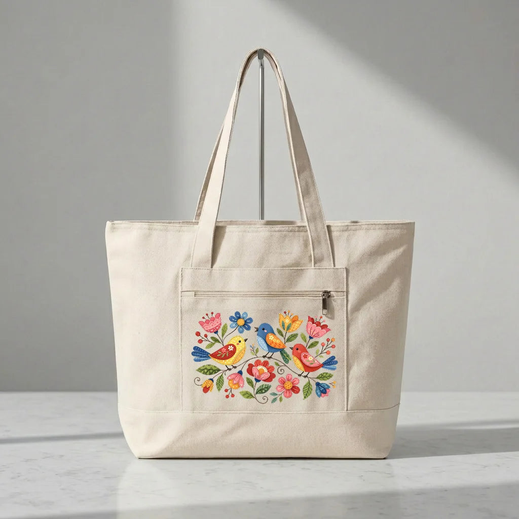 Appliqué Garden Tote
