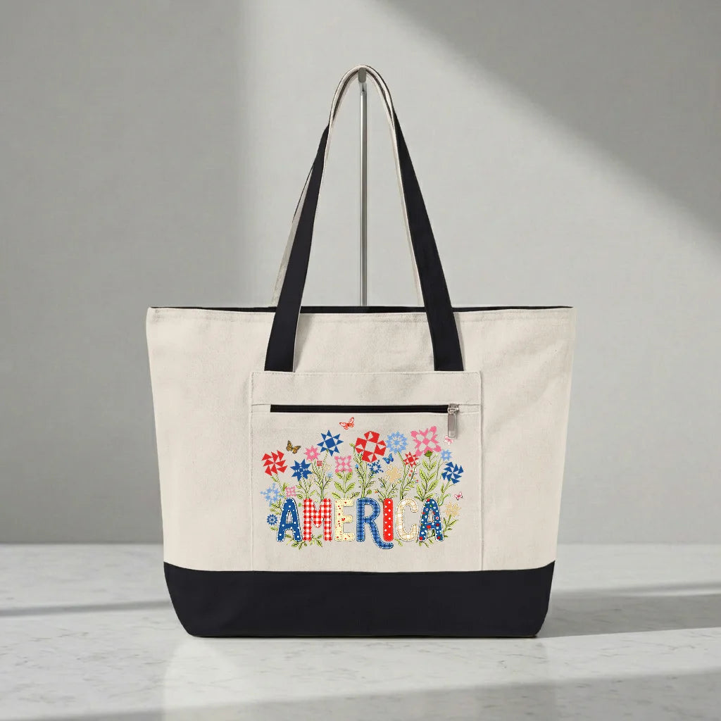 Appliqué America Tote
