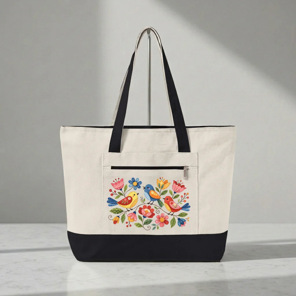 Appliqué Garden Tote