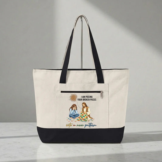 God Piecing Broken Pieces Tote