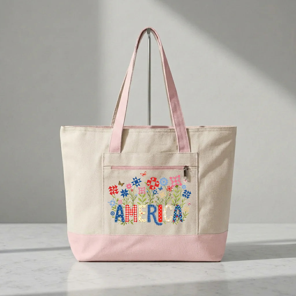 Appliqué America Tote