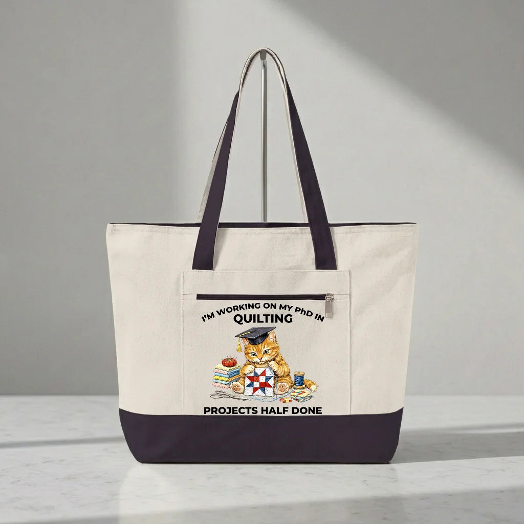 PhD In Quilting Tote