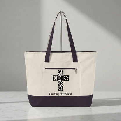 Quilting is biblical Tote