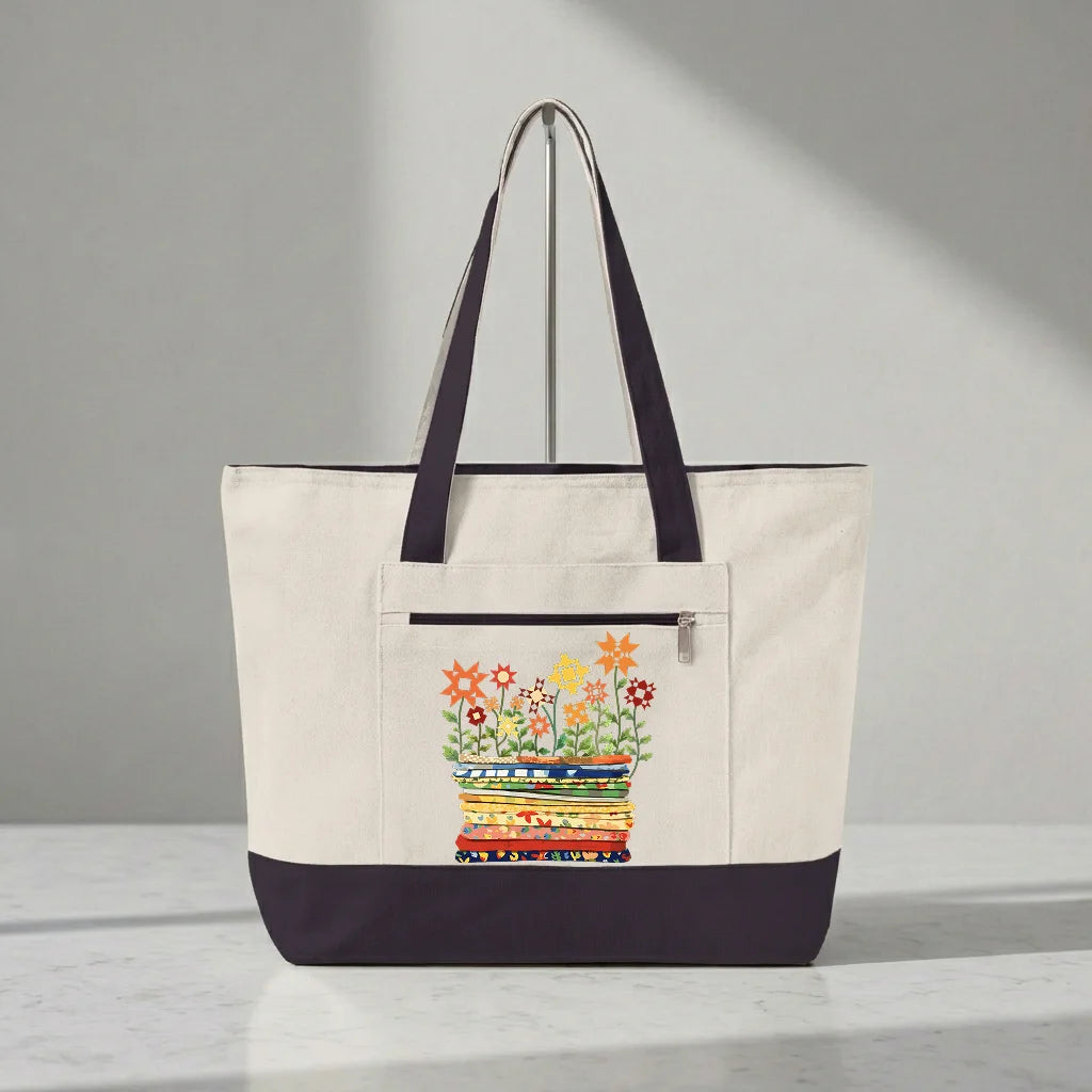 Where Quilts Bloom Tote