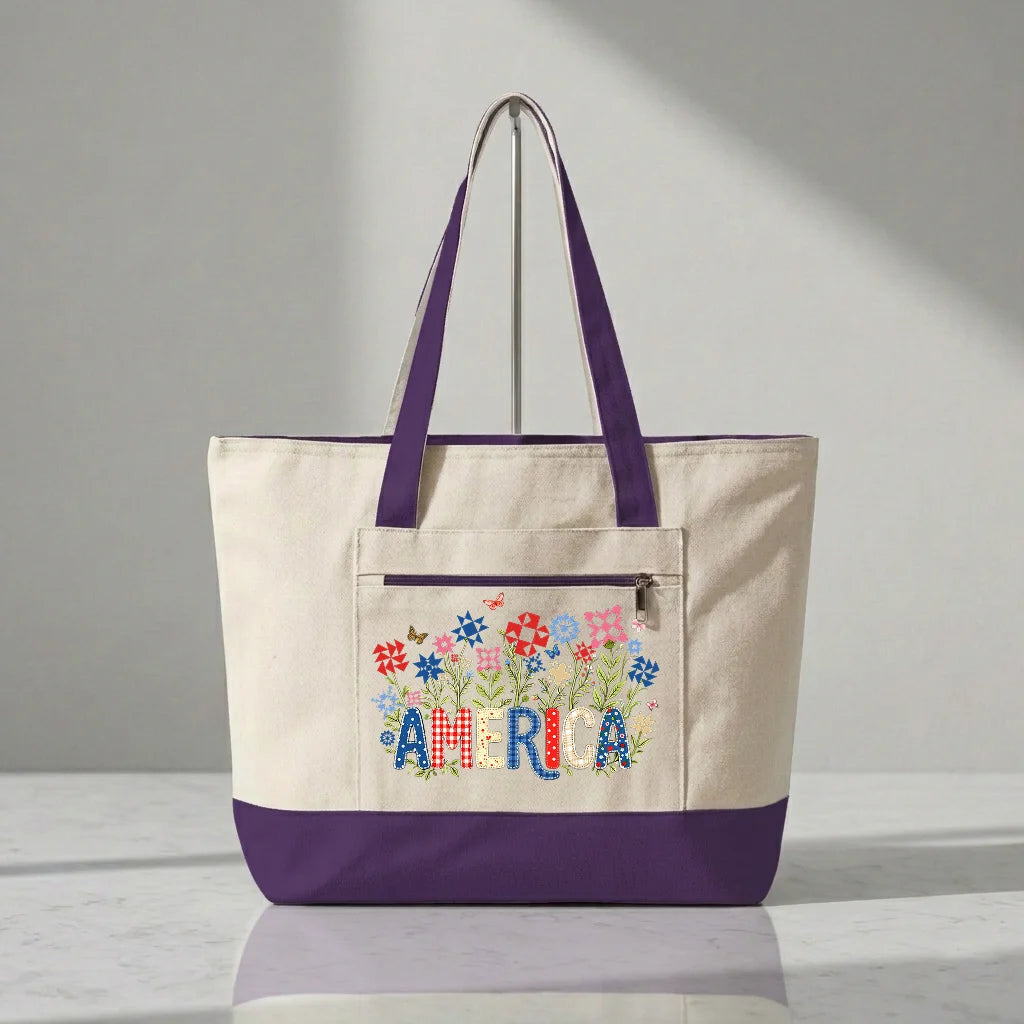 Appliqué America Tote