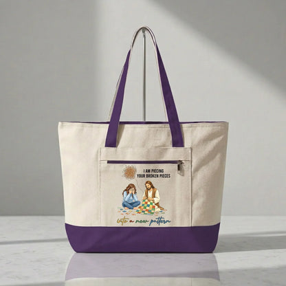 God Piecing Broken Pieces Tote