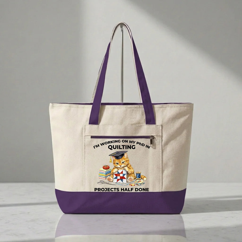 PhD In Quilting Tote