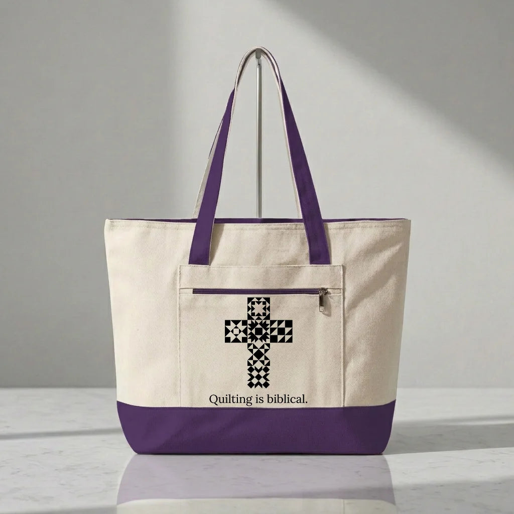Quilting is biblical Tote