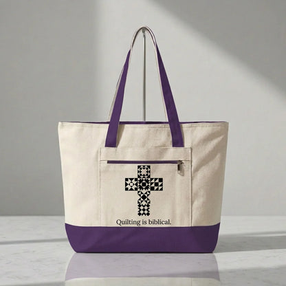 Quilting is biblical Tote