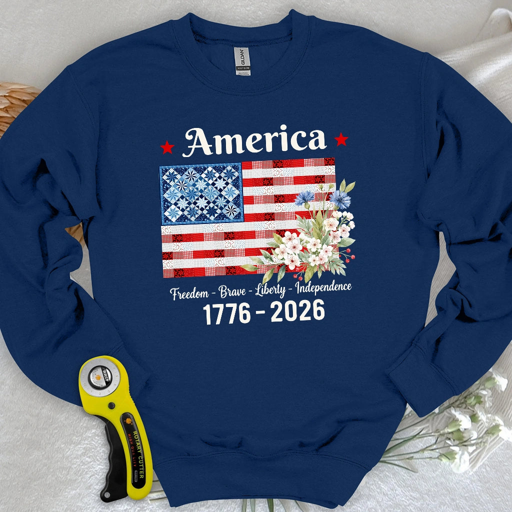 American Patchwork Bloom Sweatshirt