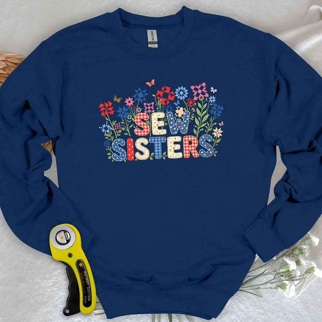 Appliqué Sew Sisters Sweatshirt