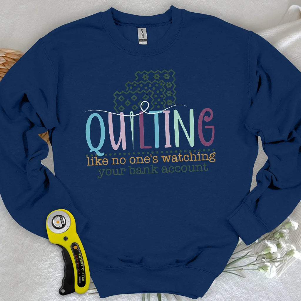 Bankkonto? Ich habe Sweatshirt-Stoff gekauft