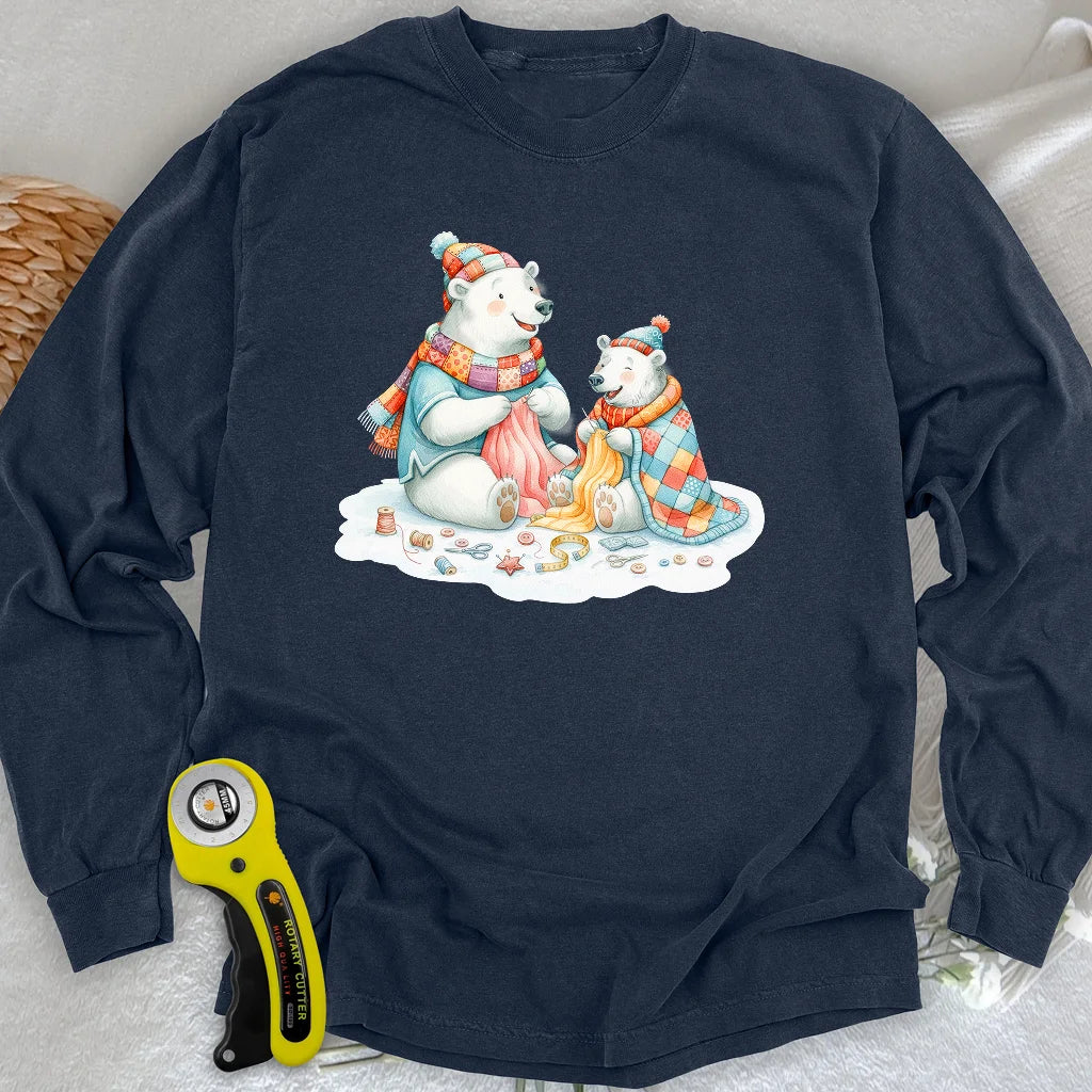 Beary Quilt Time Long Sleeve T-shirt