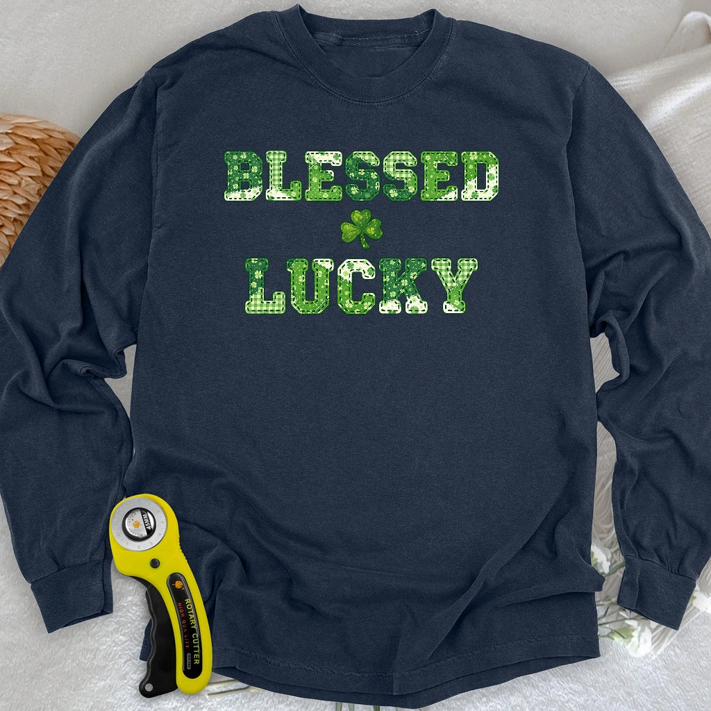 Gesegnetes Glück Langarm-T-Shirt
