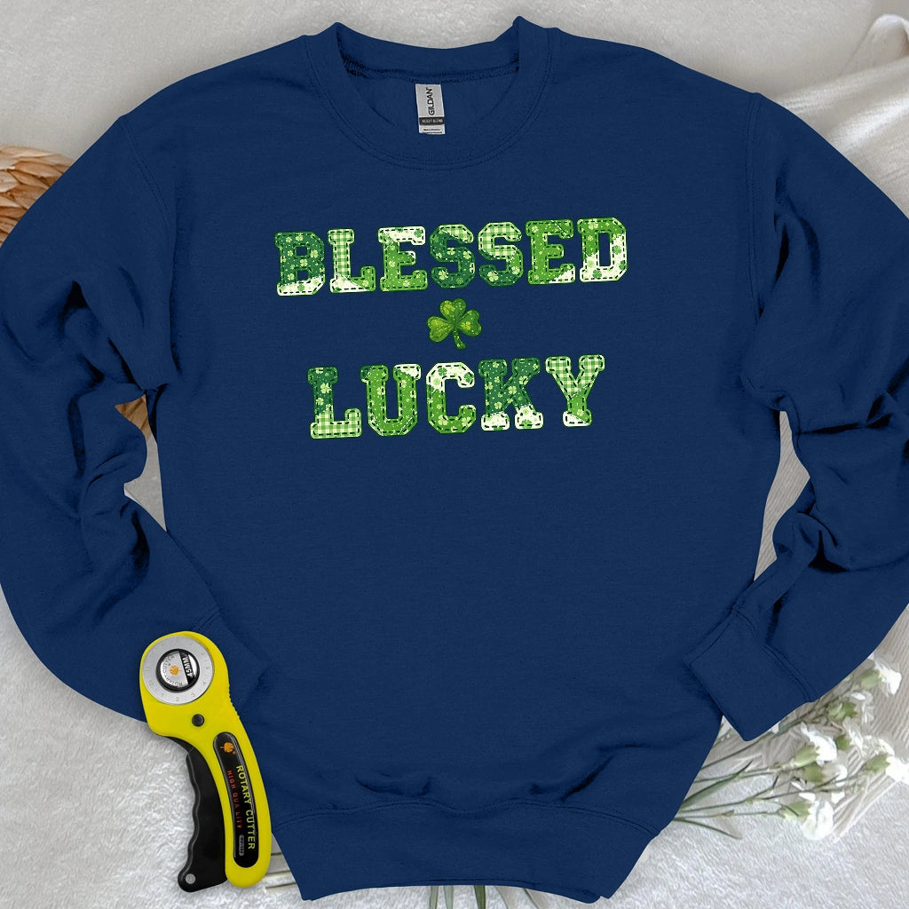 Sweat-shirt "Blessed Lucky"