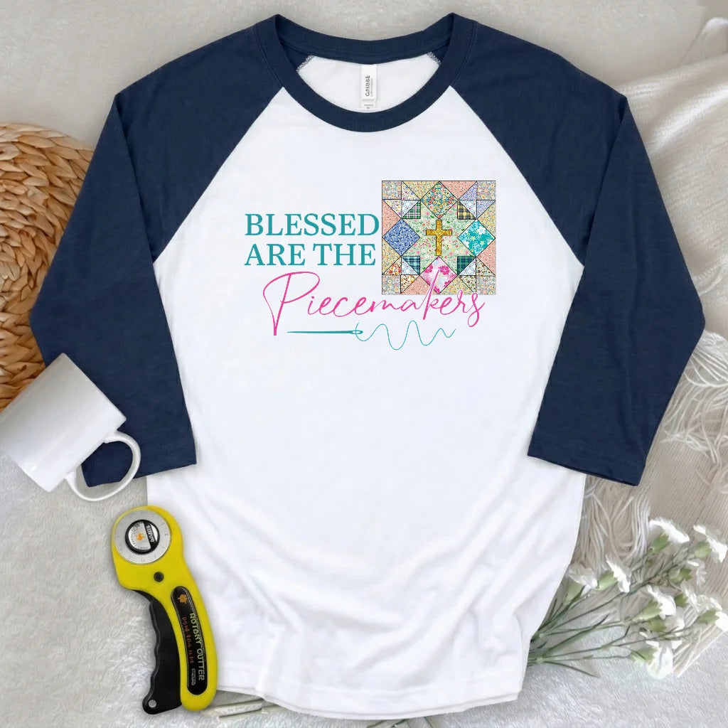 Blessed are the Piecemakers 3/4 Sleeve T-shirt