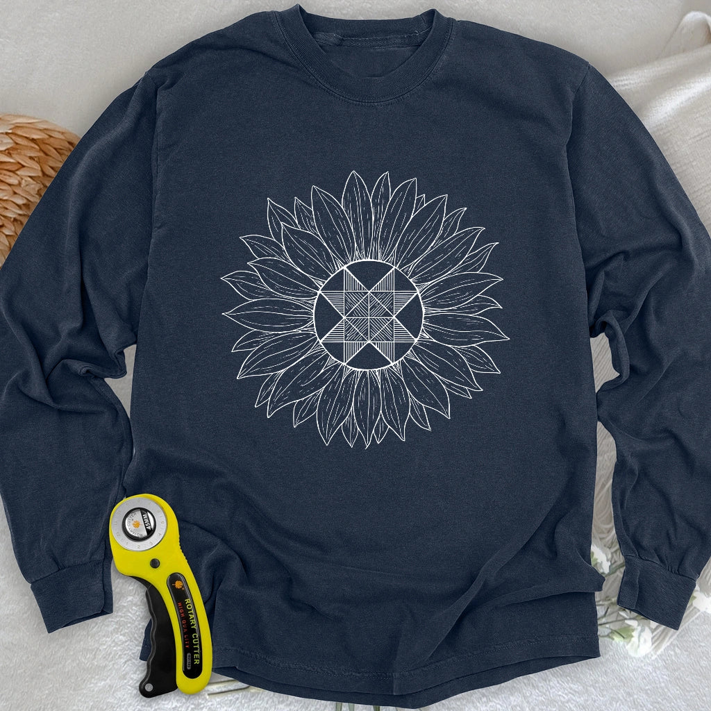 Block Sunflower Long Sleeve T-shirt