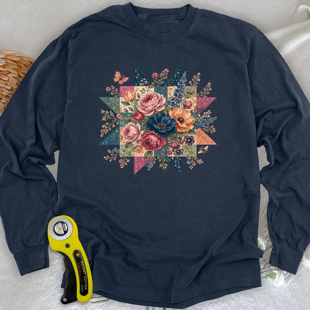 Blooming Patchwork Star Long Sleeve T-shirt