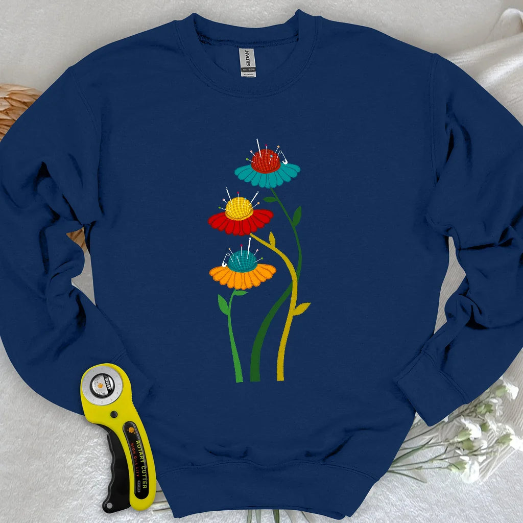 Sweat-shirt "Pique-aiguilles fleuris"
