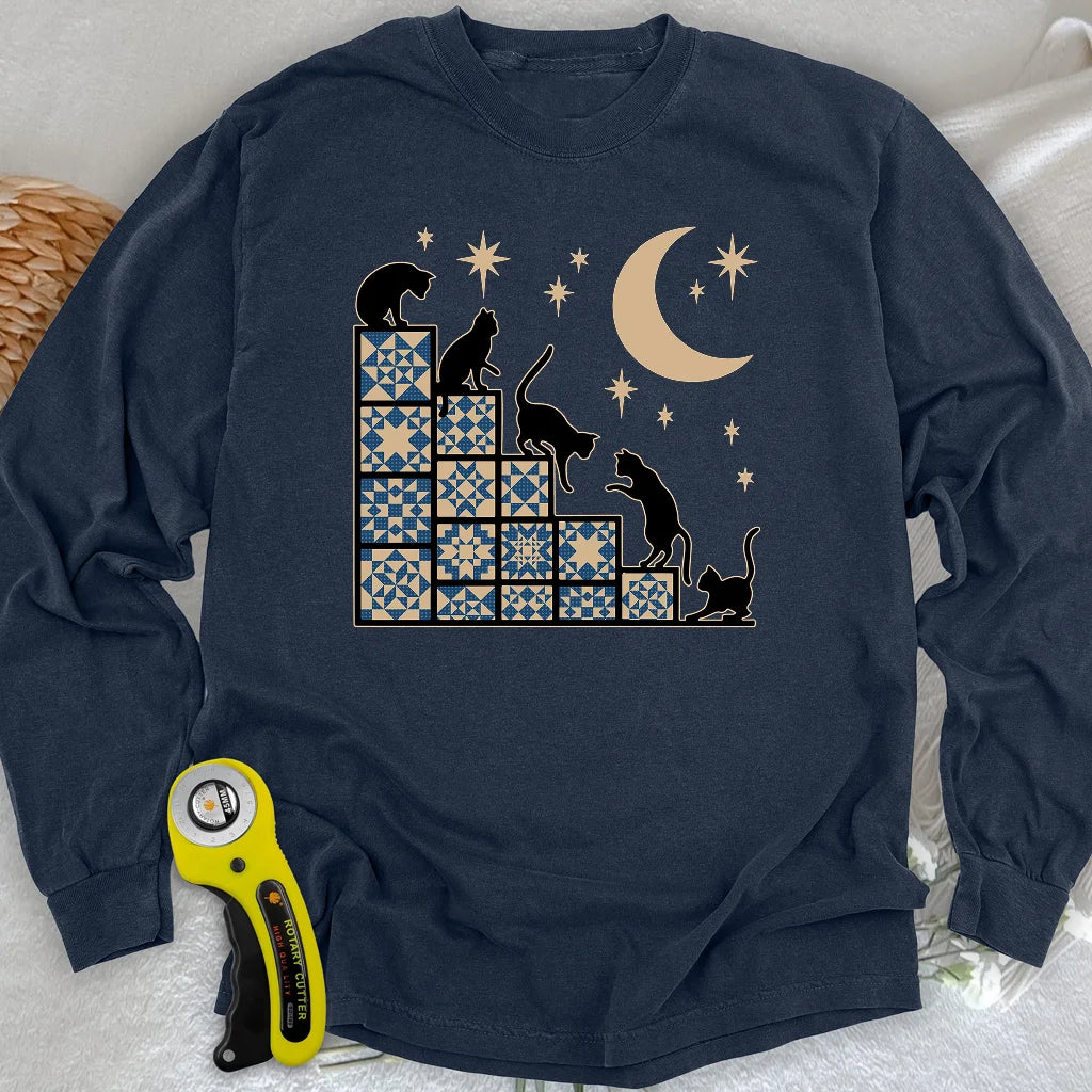 Klettere zum Mond Langarm-T-Shirt