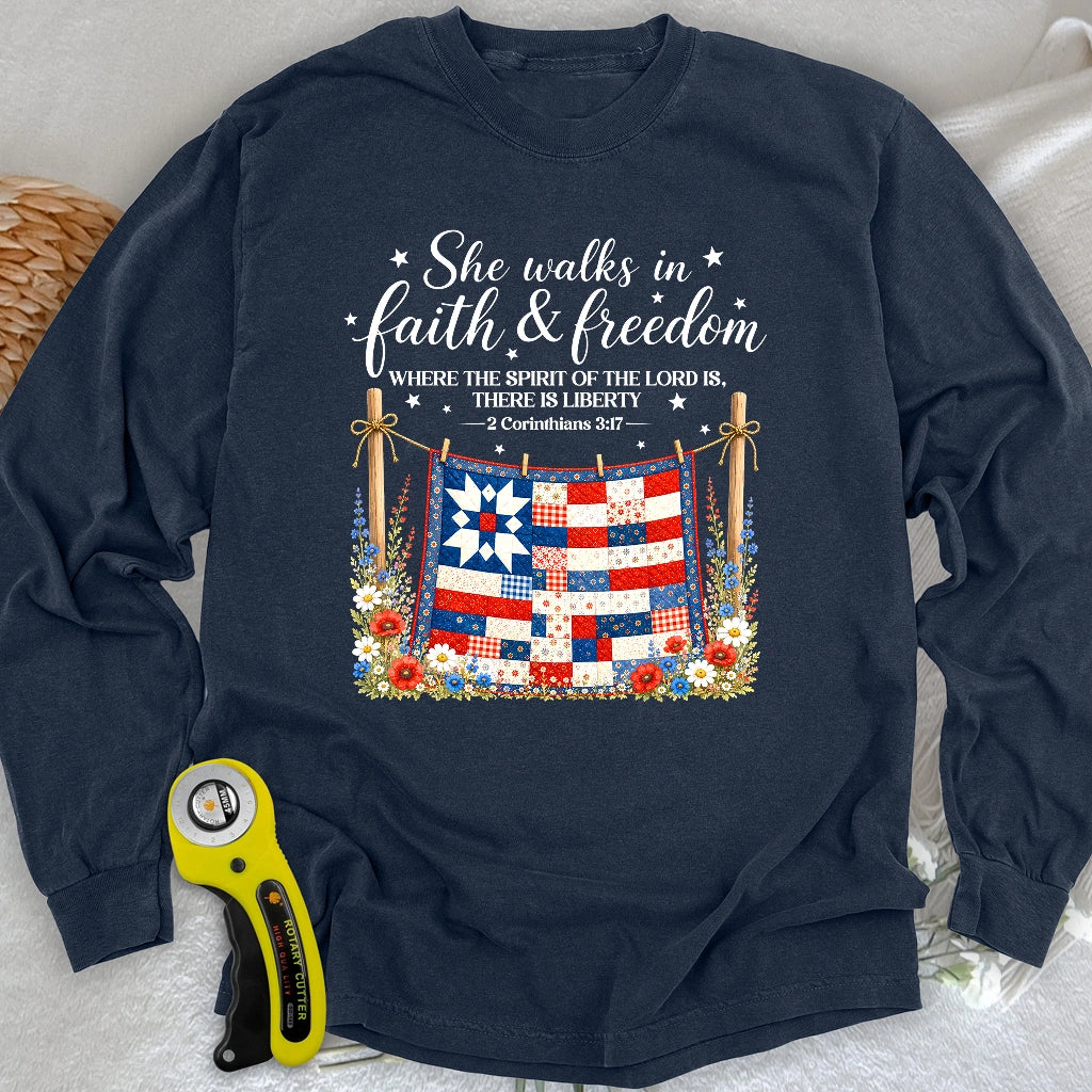 Faithfully Pieced Long Sleeve T-shirt