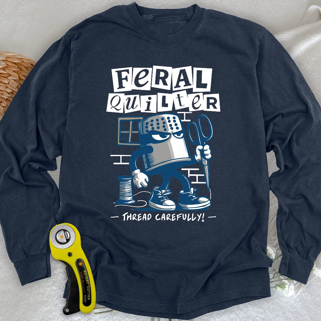 Feral Quilter Langarm-T-Shirt