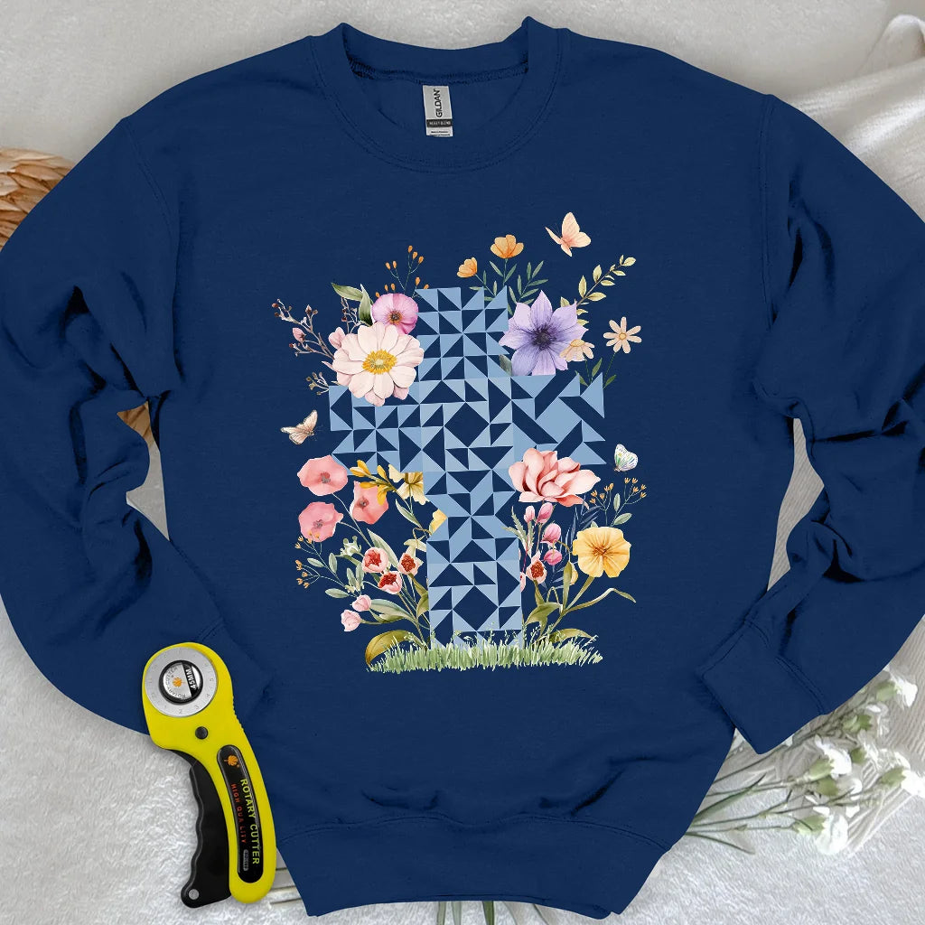 Sweat-shirt matelassé Floral Faith