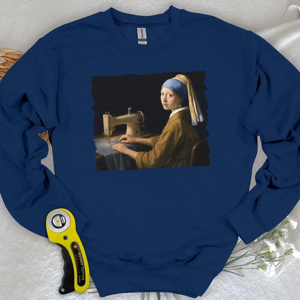 Girl With A Sewing Machine Sweatshirt