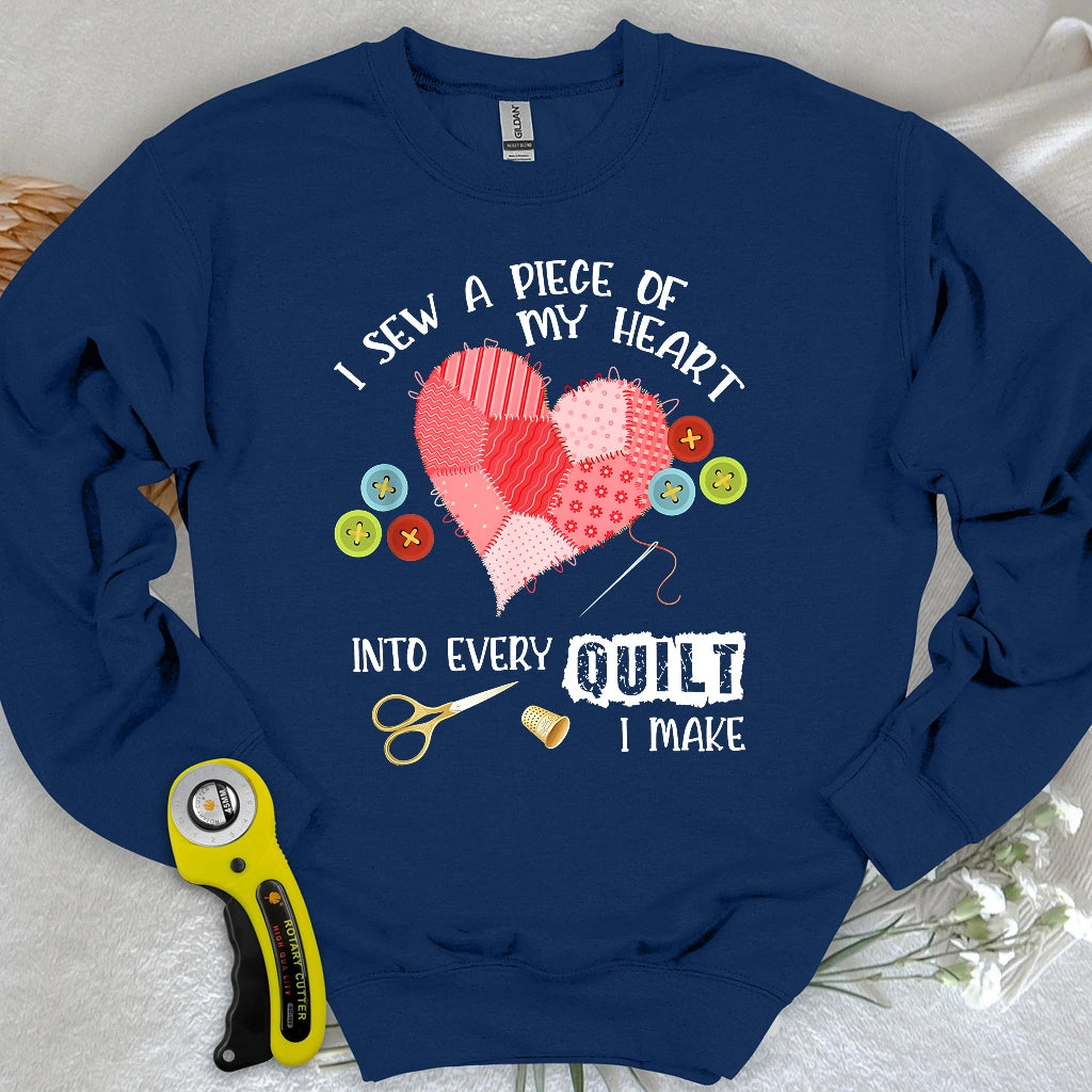 Sweat-shirt d'amour en patchwork brodé