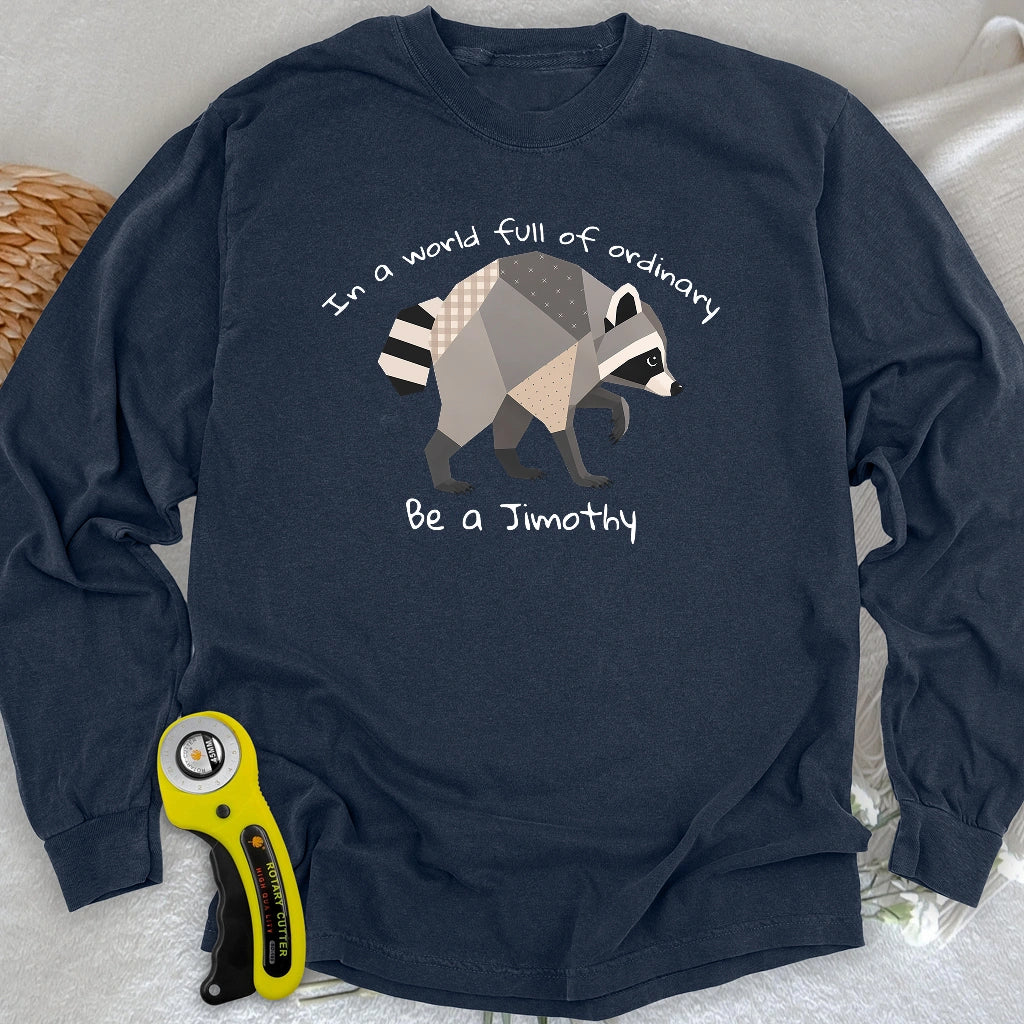 Jimothy the Quilted Raccoon Long Sleeve T-shirt