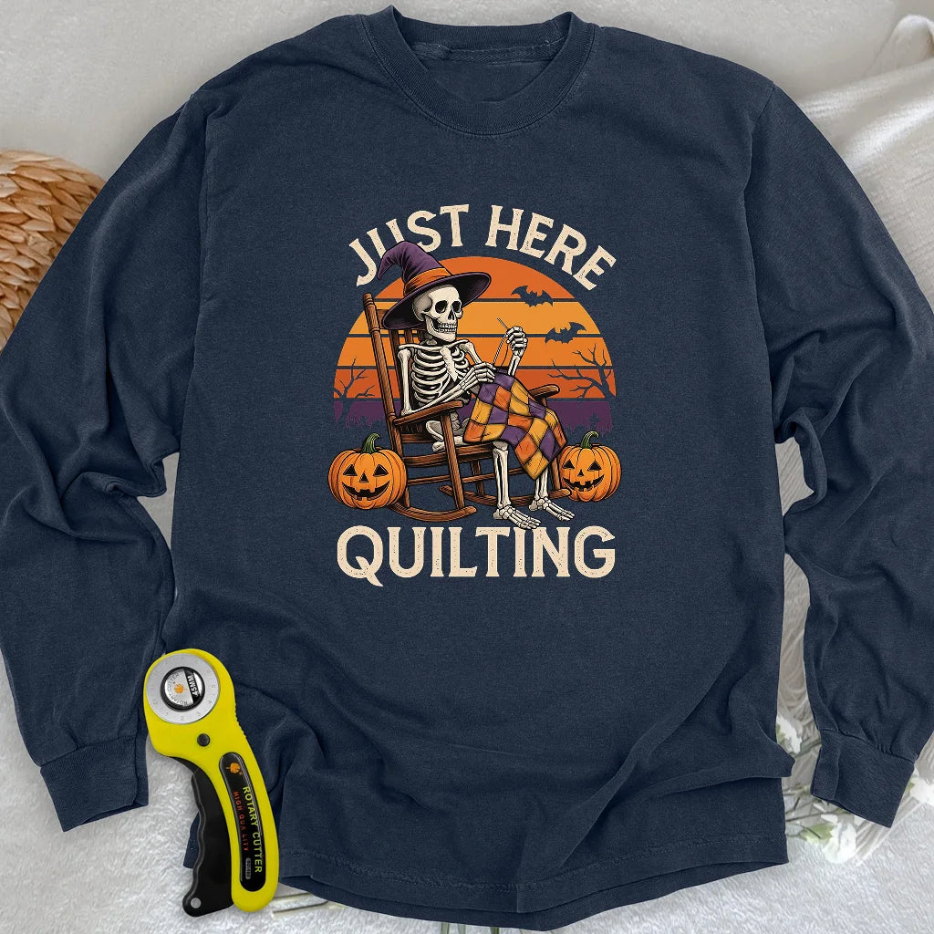 T-shirt manches longues Just Here Quilting